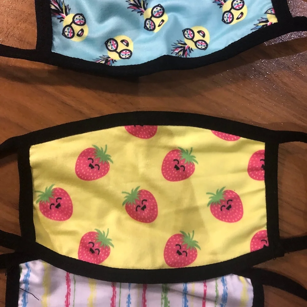 Girl’s Washable Masks Bundle of 3